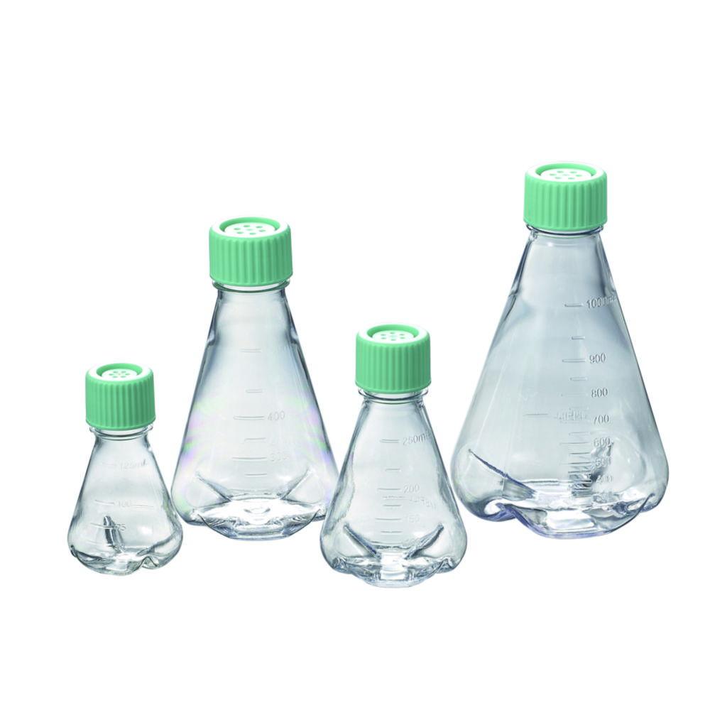Jet Bio Filtration Erlenmeyer Flasks 125 ml Sterile PETG Baffled DNase RNase Free, 24 Pack