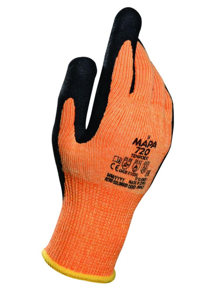 MAPA Temp-Dex 720 Thermal Protection Gloves, Size 7, EN 420, EN 388, EN 407, Per Pair