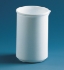Beaker 250 ml, PTFE, low form h. 95 mm x Ø 70 mm, non-graduated, with reinforced rim and spout