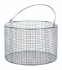 Wire basket with handle 100 mm 120 mm Ø, 18/10 E-POLI mesh 8x8mm