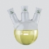 Ground neck flask with 3 joints, angled side arm, center neck: NS 29/32, side neck(s): NS 14/23, 250 ml